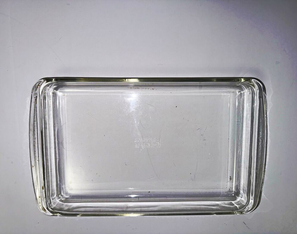 PYREX 233 Clear Glass 3 Qt Rectangular Baking Dish 13x9 Oven Safe